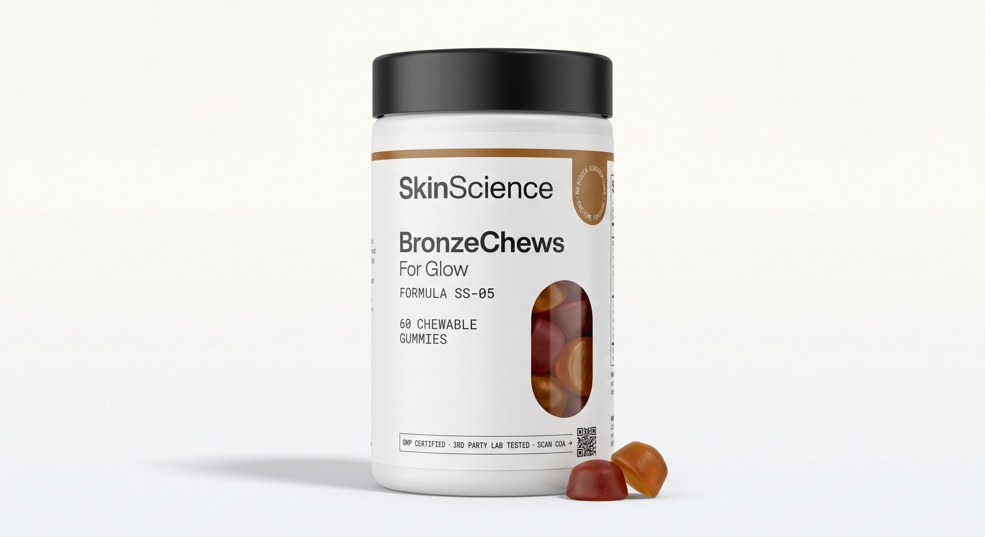 BronzeChews by SkinScience &mdash; ingestible golden-tan gummies